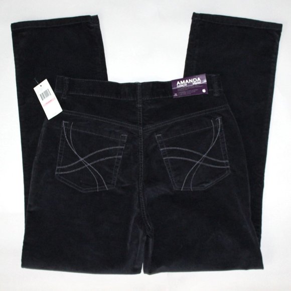 Gloria Vanderbilt 10 Short Amanda Classic Fit Corduroy Straight Leg High Waist - Picture 3 of 6